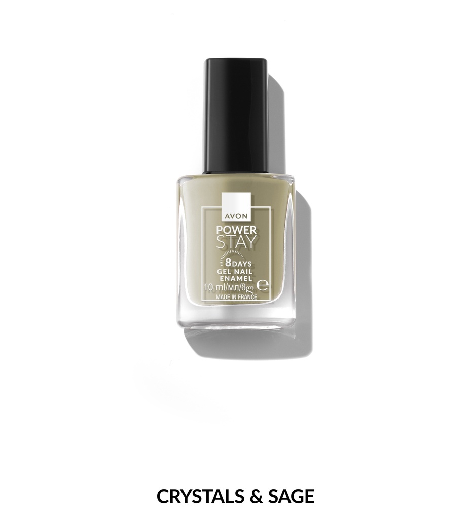 AVON POWER STAY GEL NAIL -  CRYSTAL AND SAGE