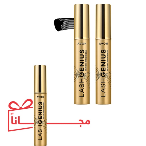 [3992] Pack Offer AVON LASH GENIUS  MASCARA BLACKEST BLACK   C06 2025